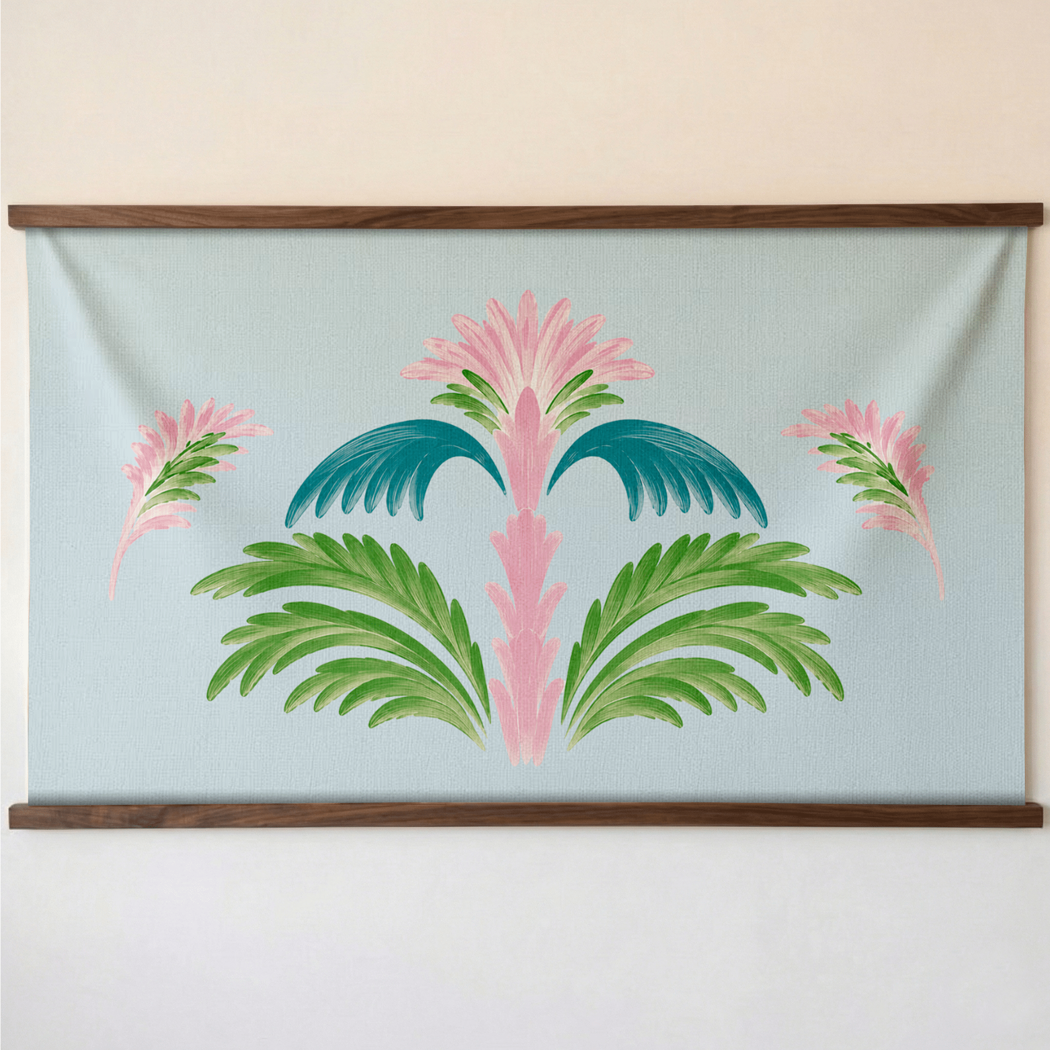 Bellagio Blush Powder Blue Bouquet Study - Tapestry