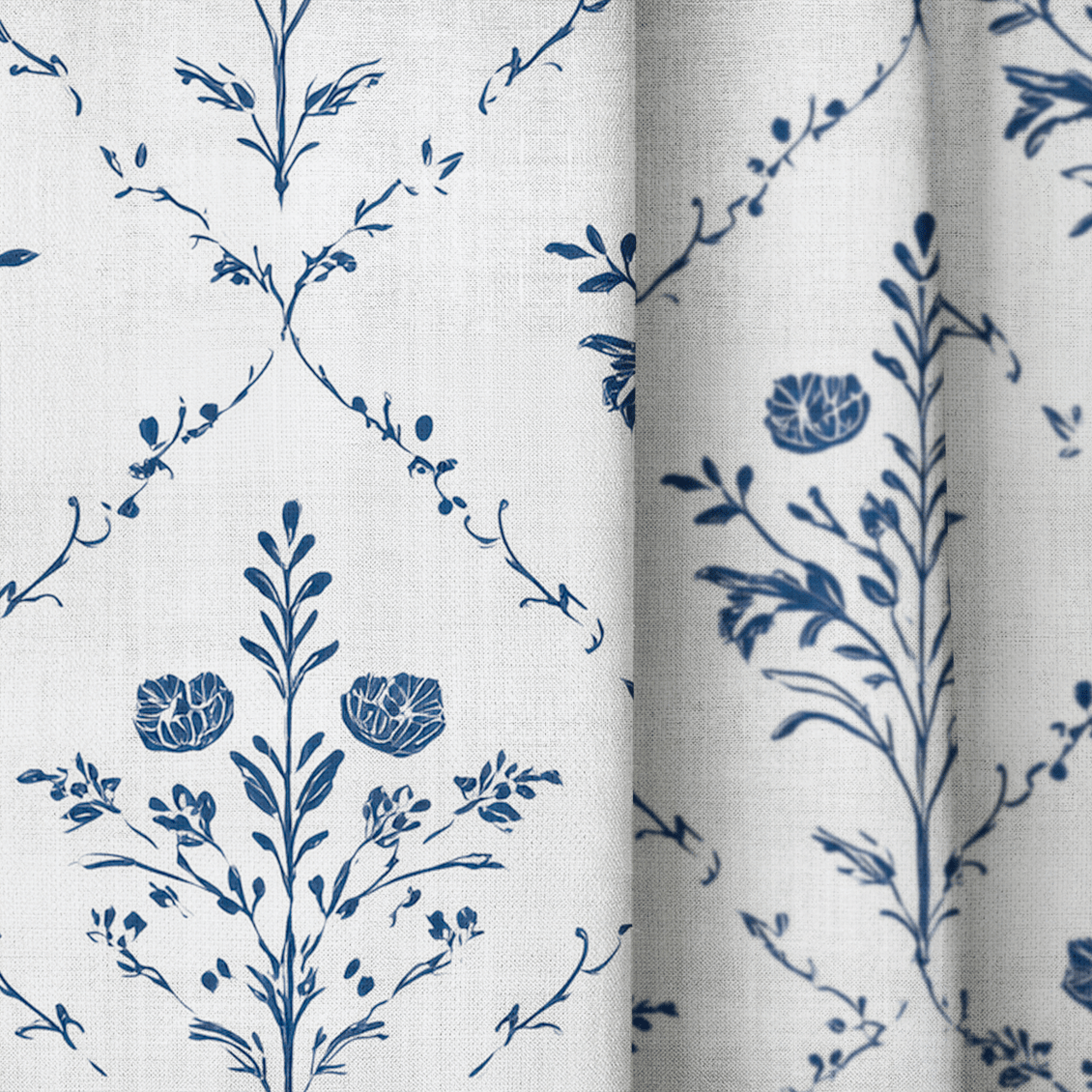 Benjamin Cream Floral - Drapery