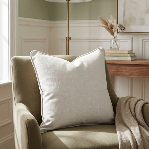 Benjamin Cream Throw Pillow