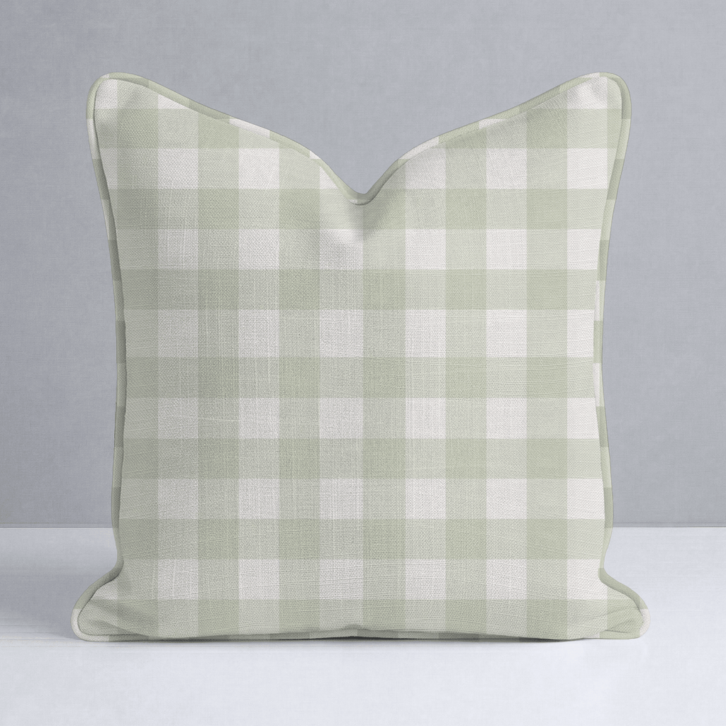 Juliet's Garden Pistachio Gingham Throw Pillow - Lemon Park