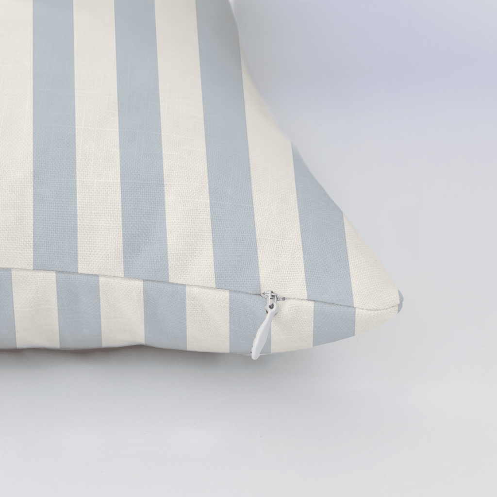 Juliet's Garden Robin Blue Stripe Throw Pillow