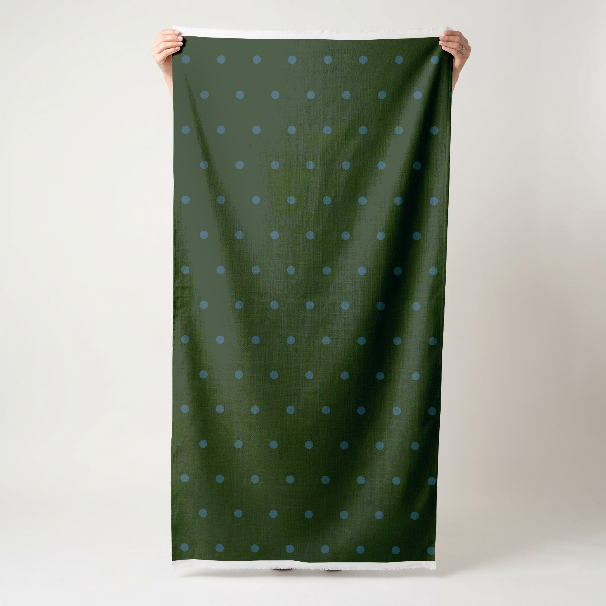 The Silk Garden Evergreen Dots - Fabric
