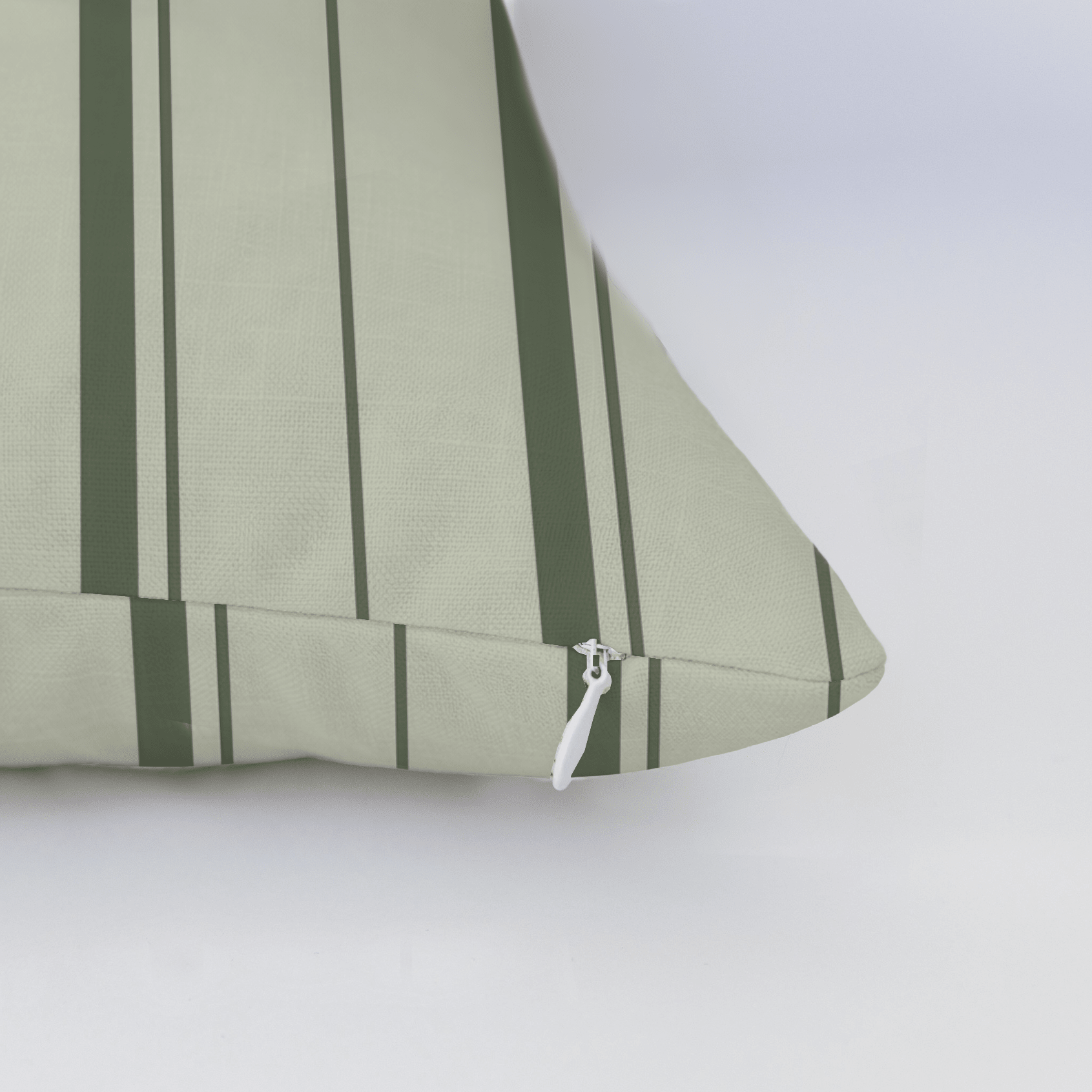 The Silk Garden Sage Stripes Throw Pillow